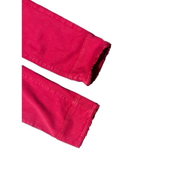 J.Jill‎ red cropped raw hem ankle fit jeans size 4 - Picture 3 of 4